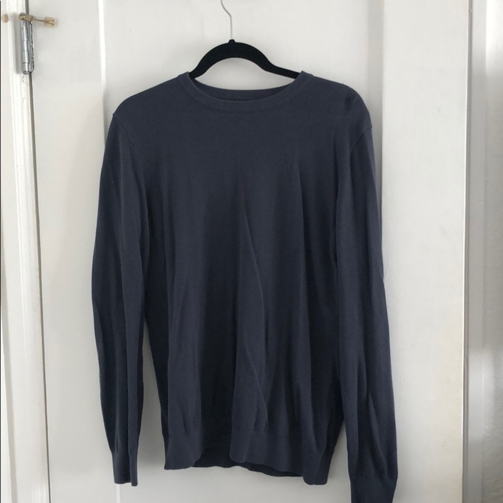 Blue crew neck sweater